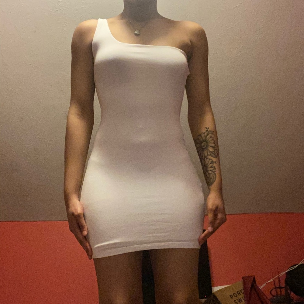 White one shoulder dress